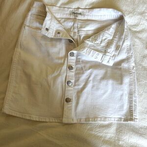 Size 28 white denim skirt